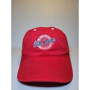Vintage Ohio State Buckeyes Hat NCAA College‎ The Game Red Cap Round Logo 1995